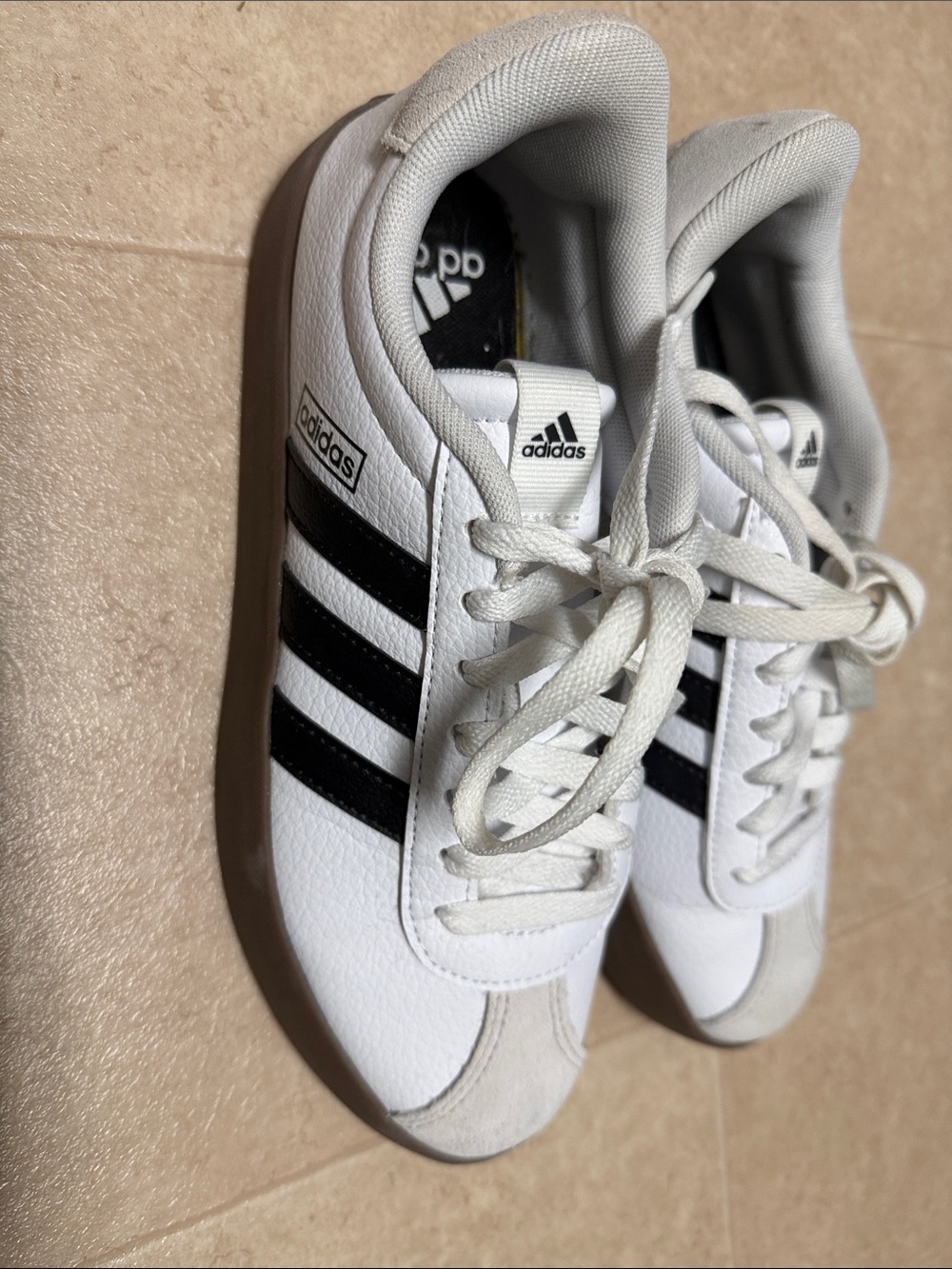 adidas White and Black Classic Trainers